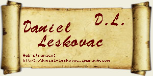 Daniel Leskovac vizit kartica